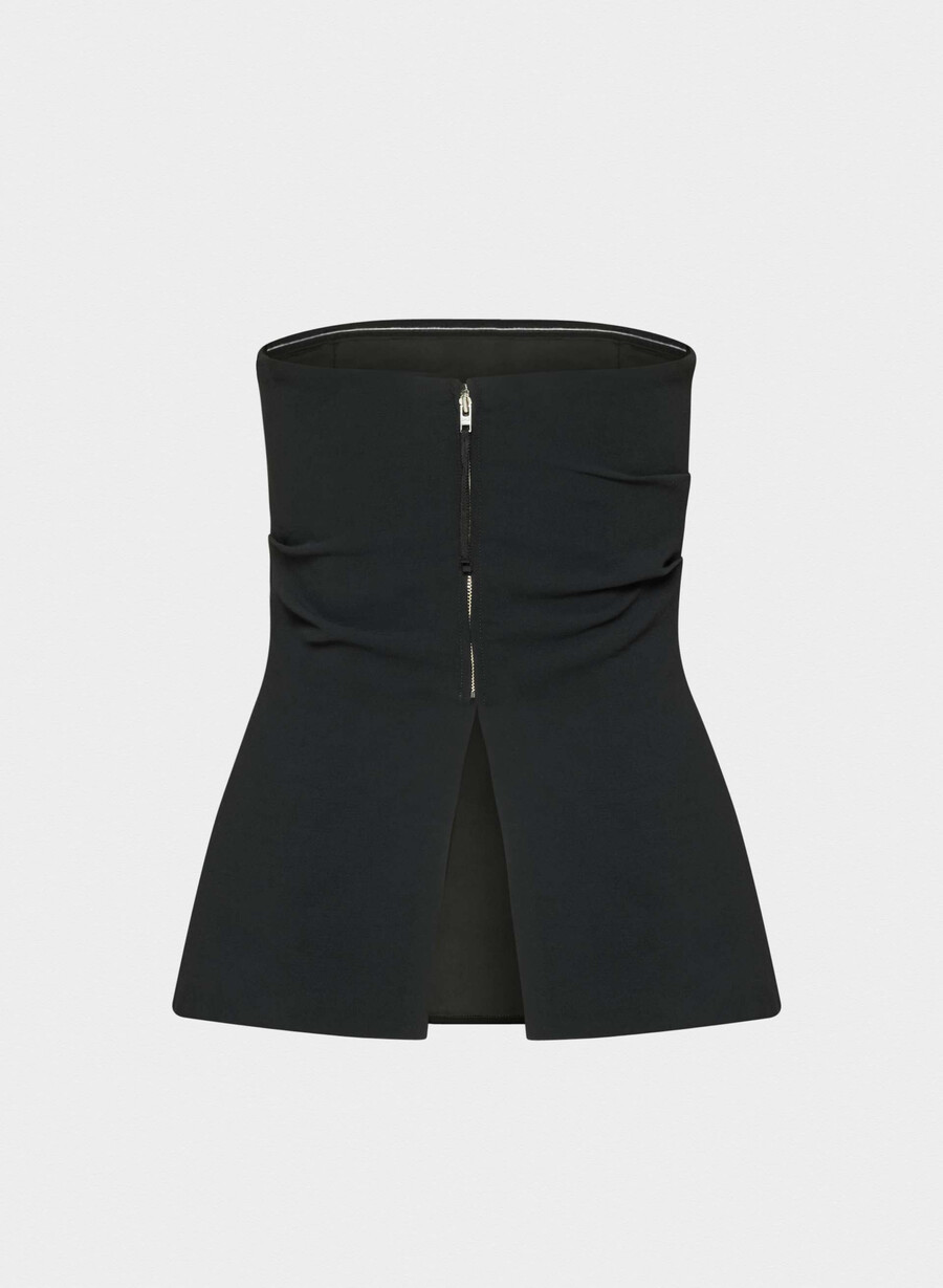 top tubular lilou negru