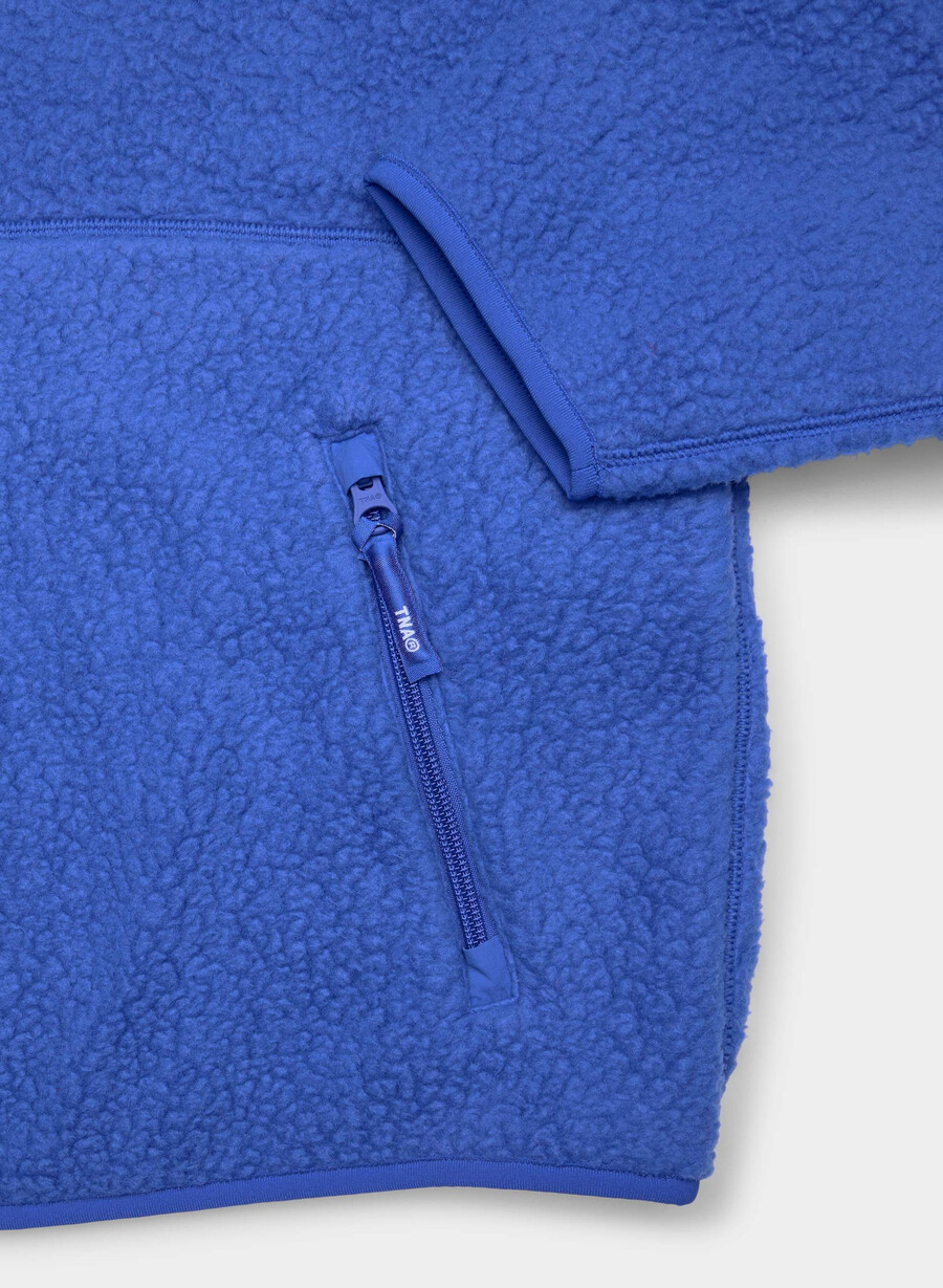 pulover polartec thermal pro cu fermoar 12 și șolduri înalte albastru jazz