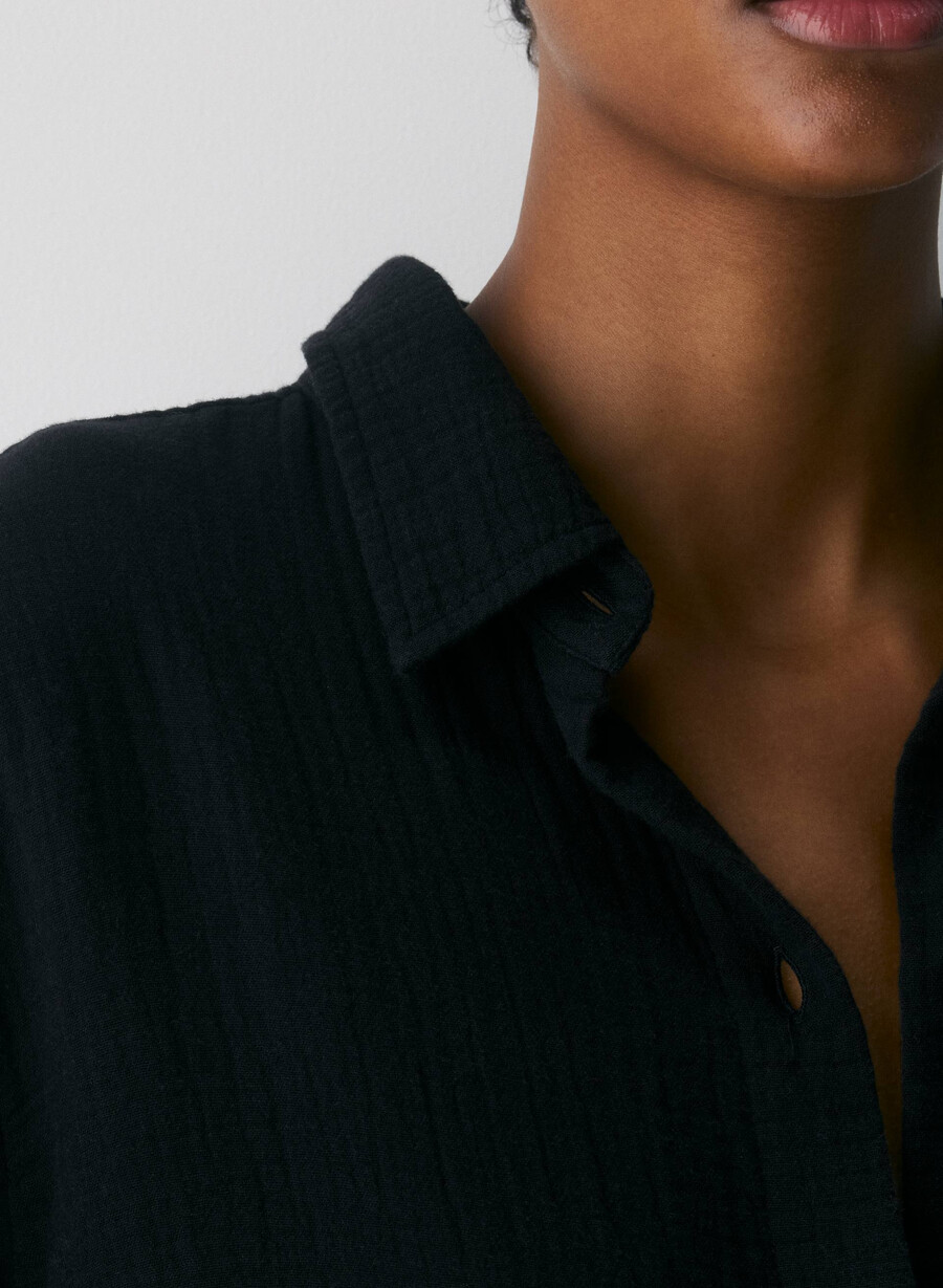 cămașă airplush cotton cu vele negru