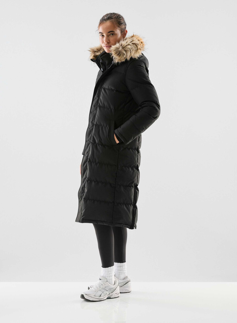 parka lungă powder parka - coldstop negru