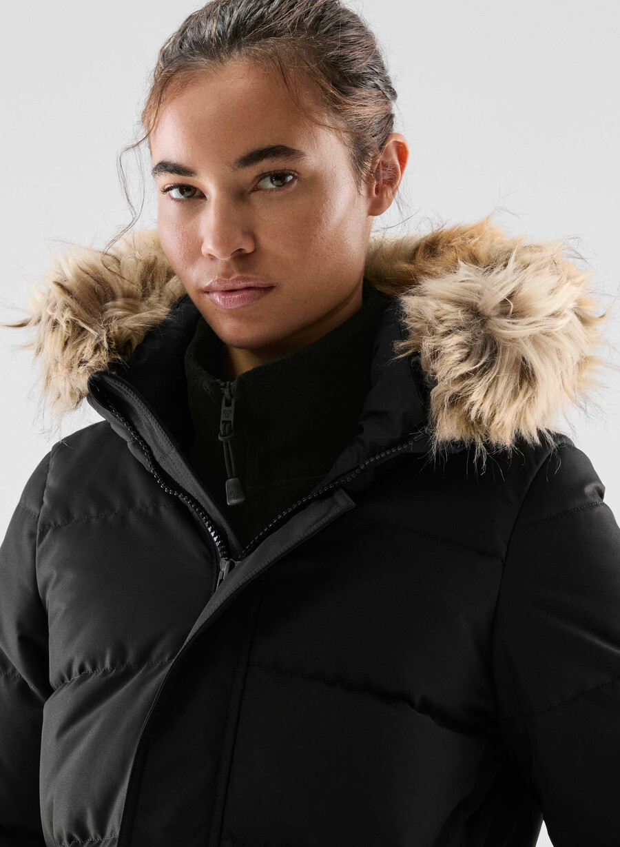 parka lungă powder parka - coldstop negru