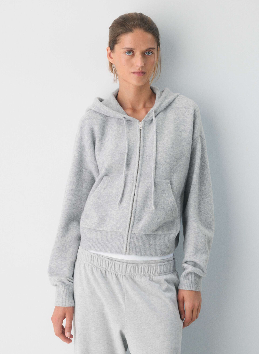 hanorac cu fermoar peyton heather chrome