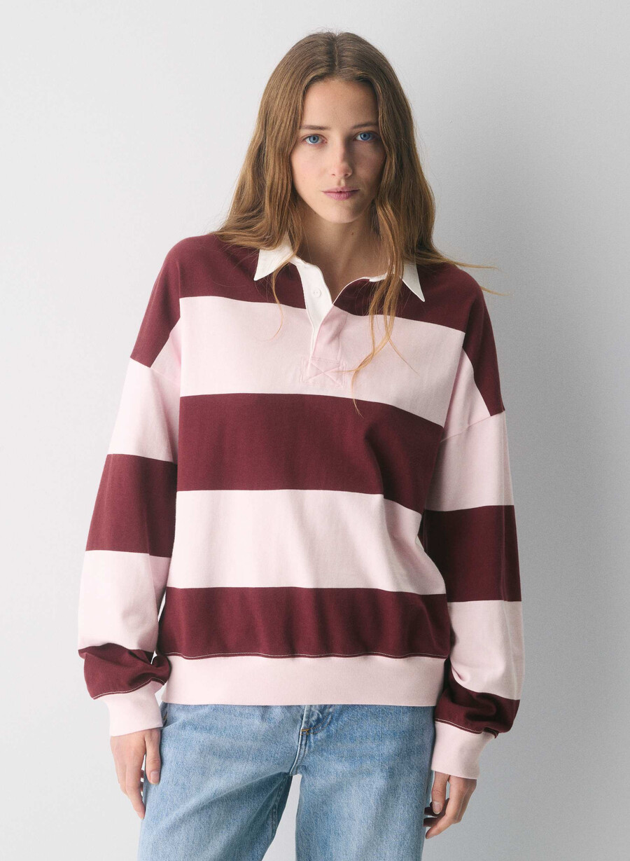 mighty cotton lomu polo cu mânecă lungă villa pnk smc brgdy