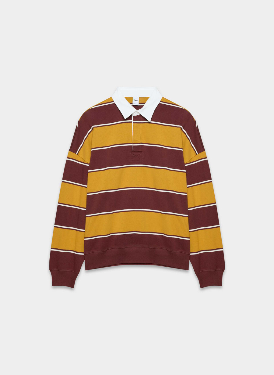 tricou polo cu mânecă lungă mighty cotton lomu gld cst galbensmc maro
