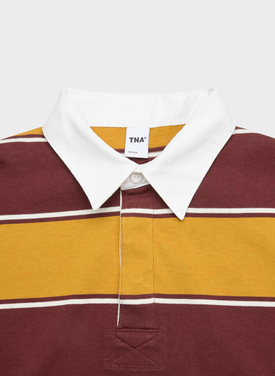 tricou polo cu mânecă lungă mighty cotton lomu gld cst galbensmc maro