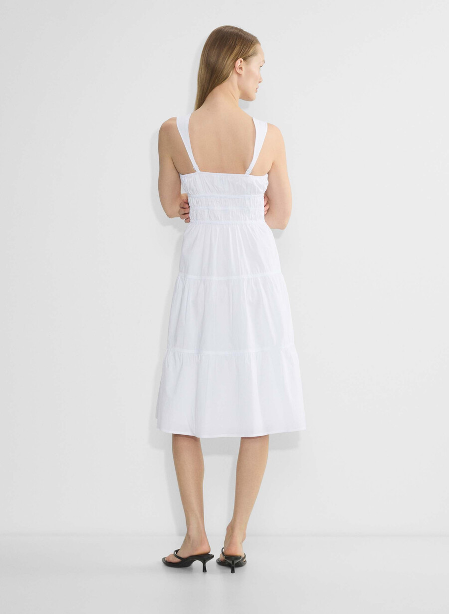 rochie midi martine din poplin alb strĂlucitor