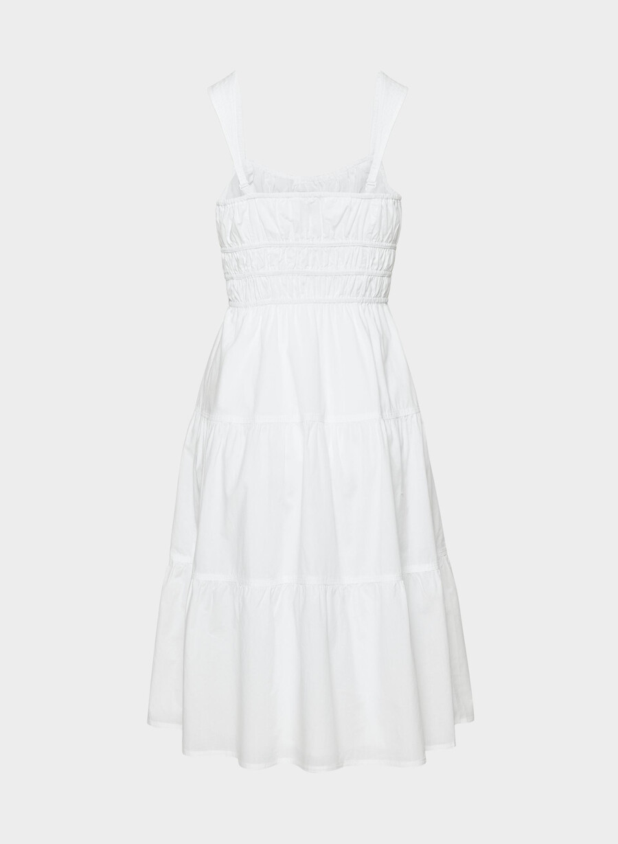 rochie midi martine din poplin alb strĂlucitor