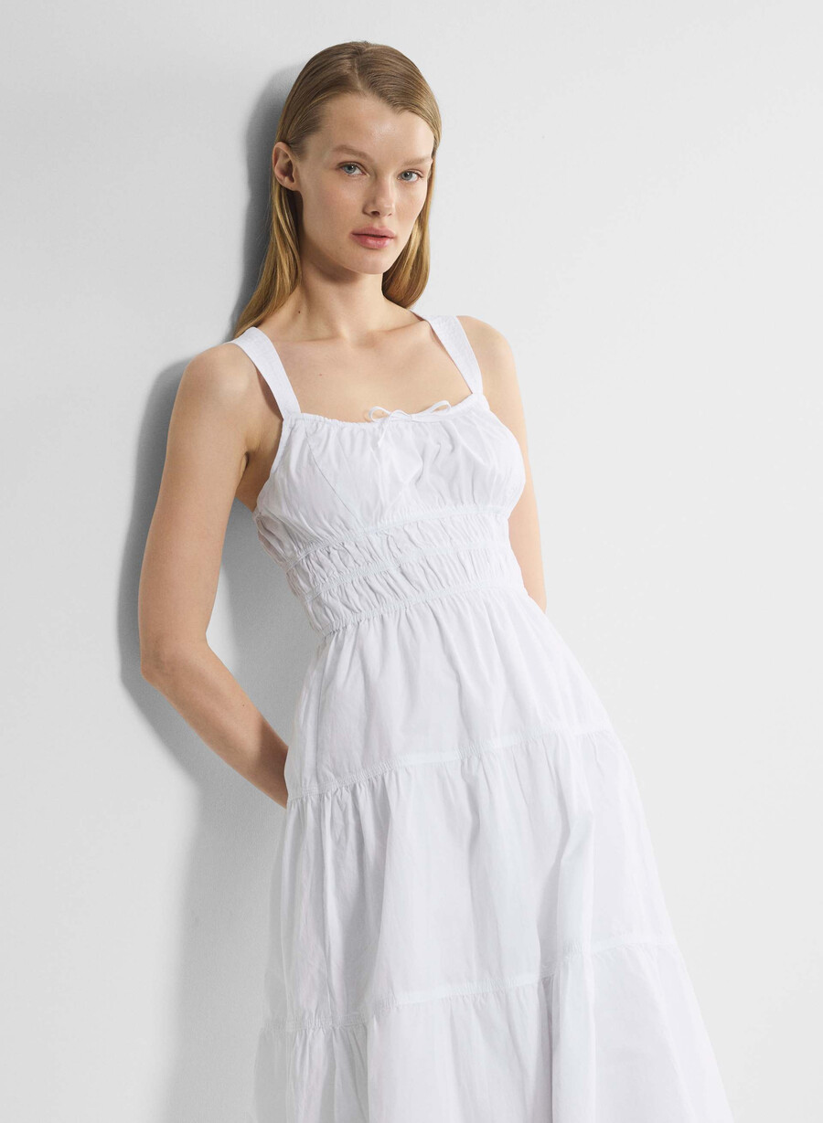 rochie midi din poplin martine villa roz