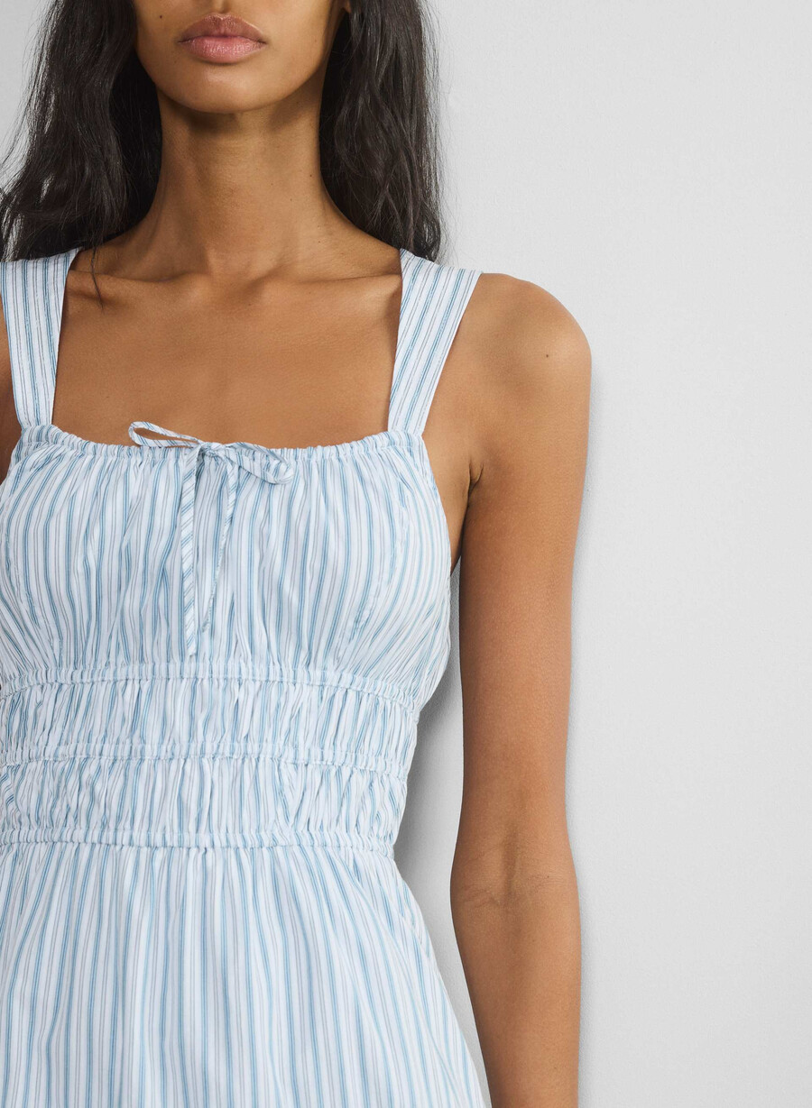 rochie midi martine din poplin dcln strp glmrcnf b
