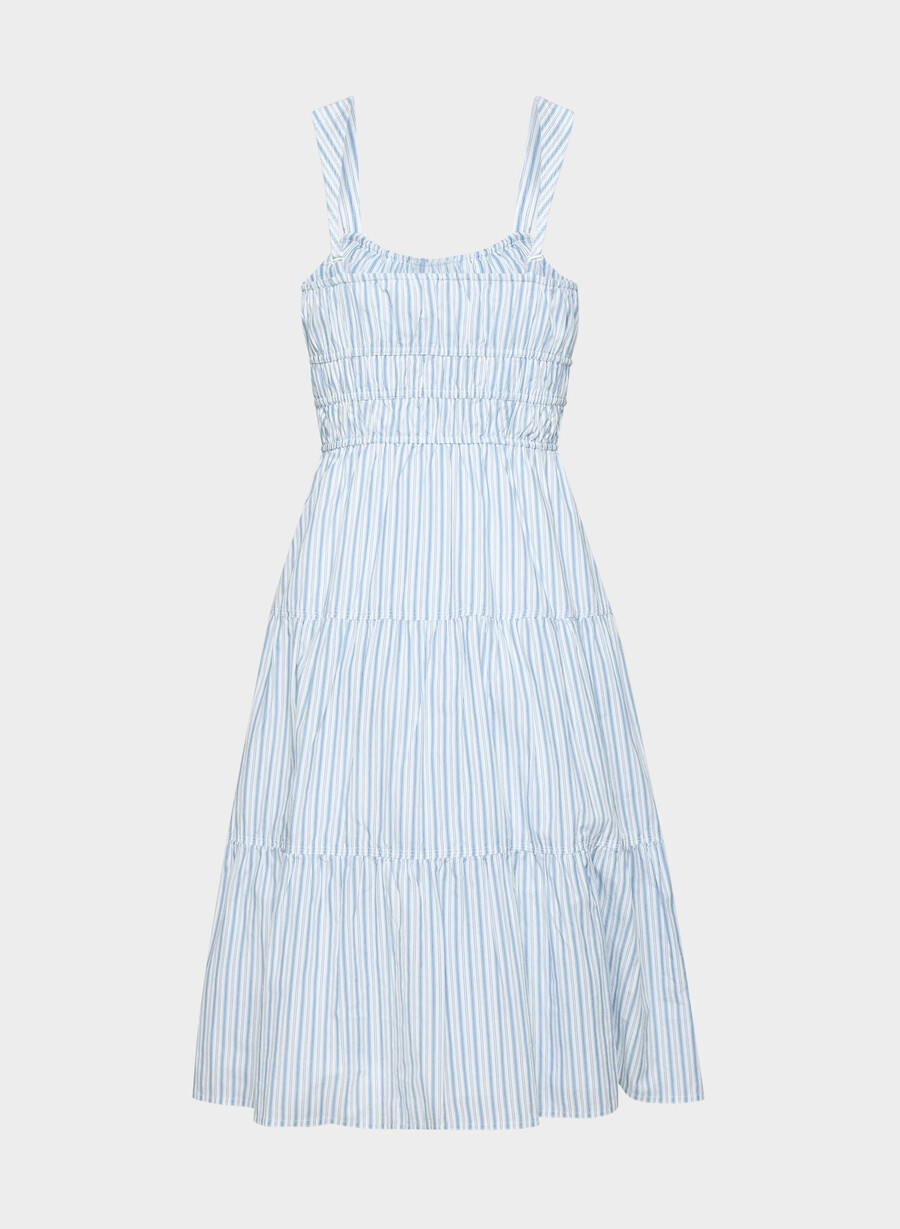 rochie midi martine din poplin dcln strp glmrcnf b