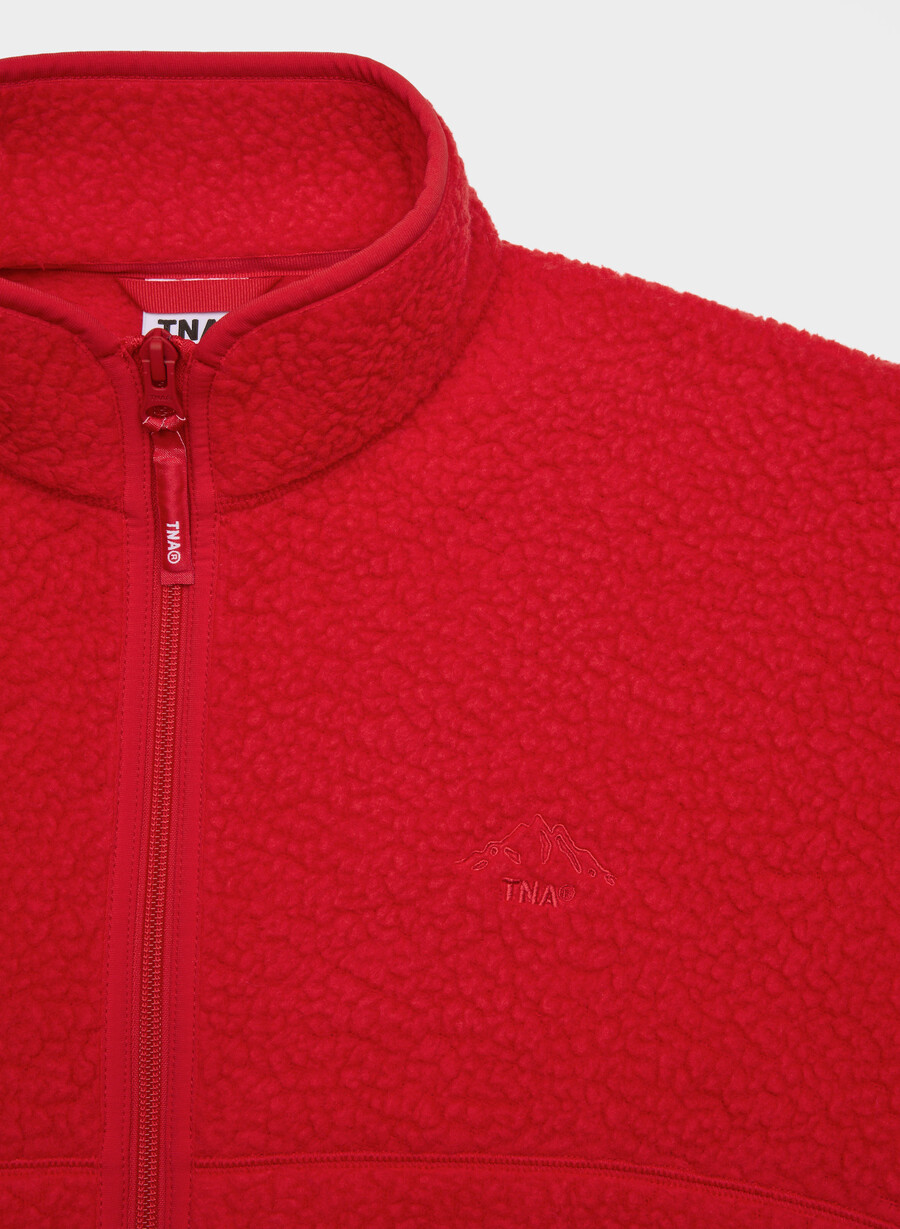 bluză polartec thermal pro cu guler înalt și fermoar roȘu intermitent