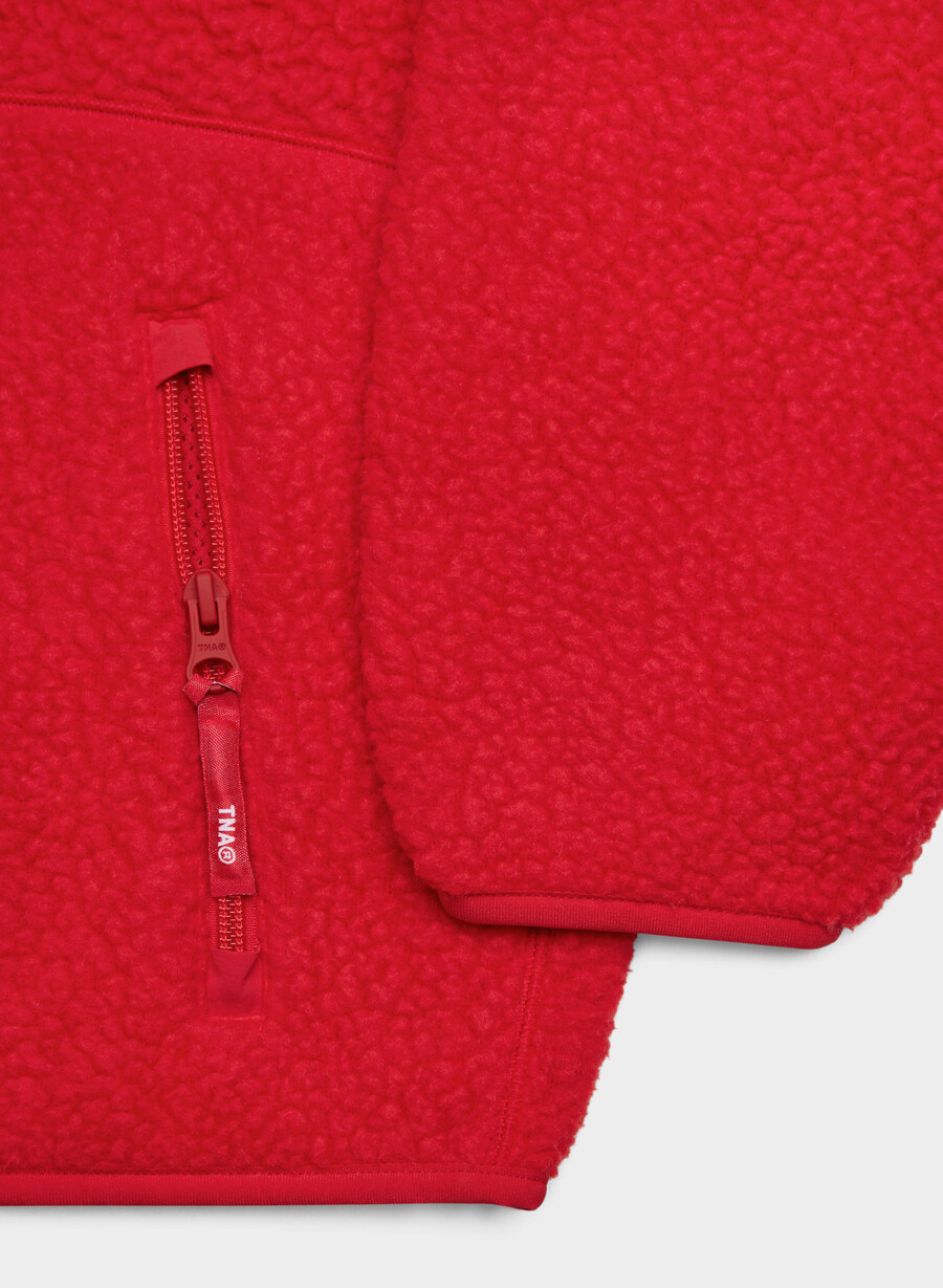 bluză polartec thermal pro cu guler înalt și fermoar roȘu intermitent