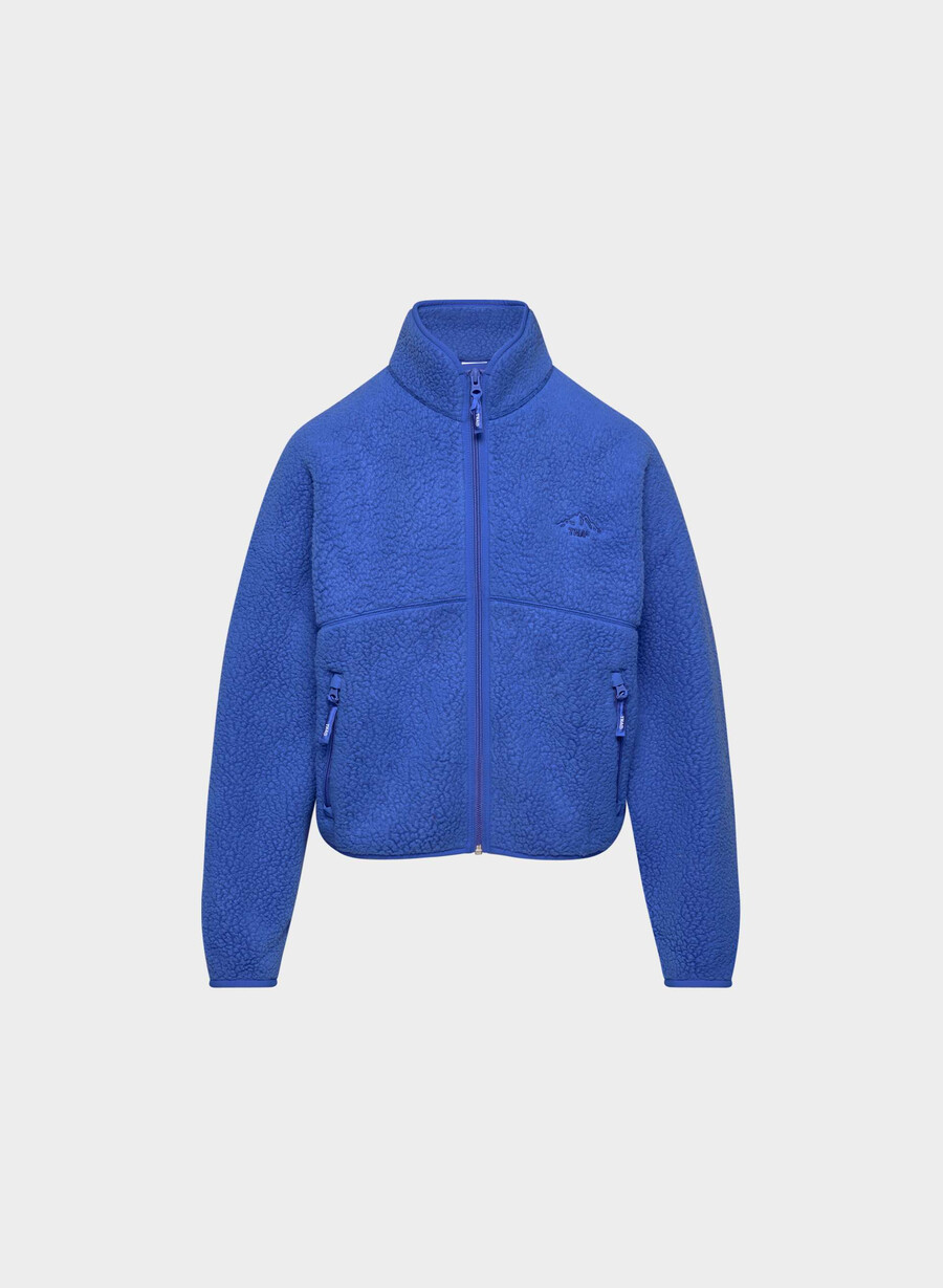 bluză polartec thermal pro cu guler înalt și fermoar culoarea jazz blue