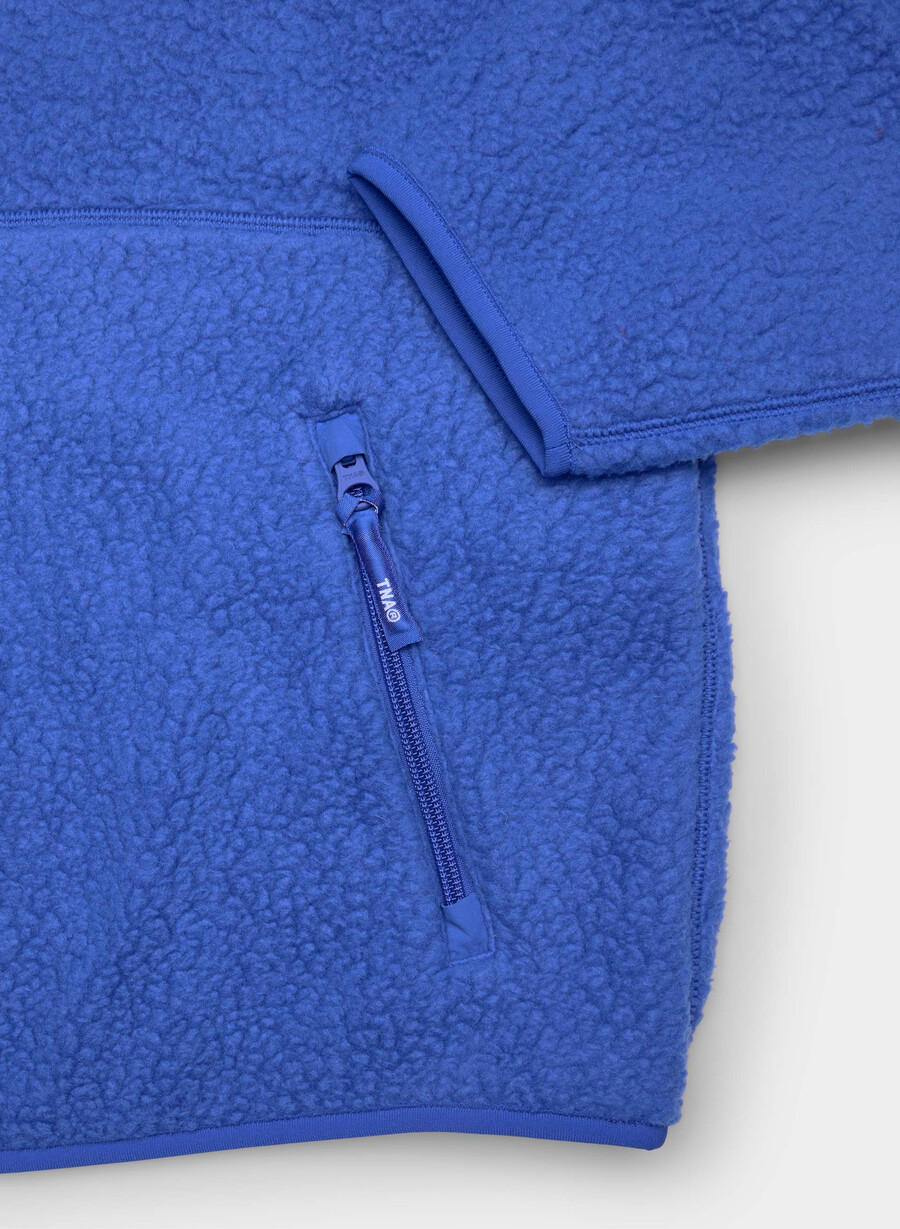 bluză polartec thermal pro cu guler înalt și fermoar culoarea jazz blue