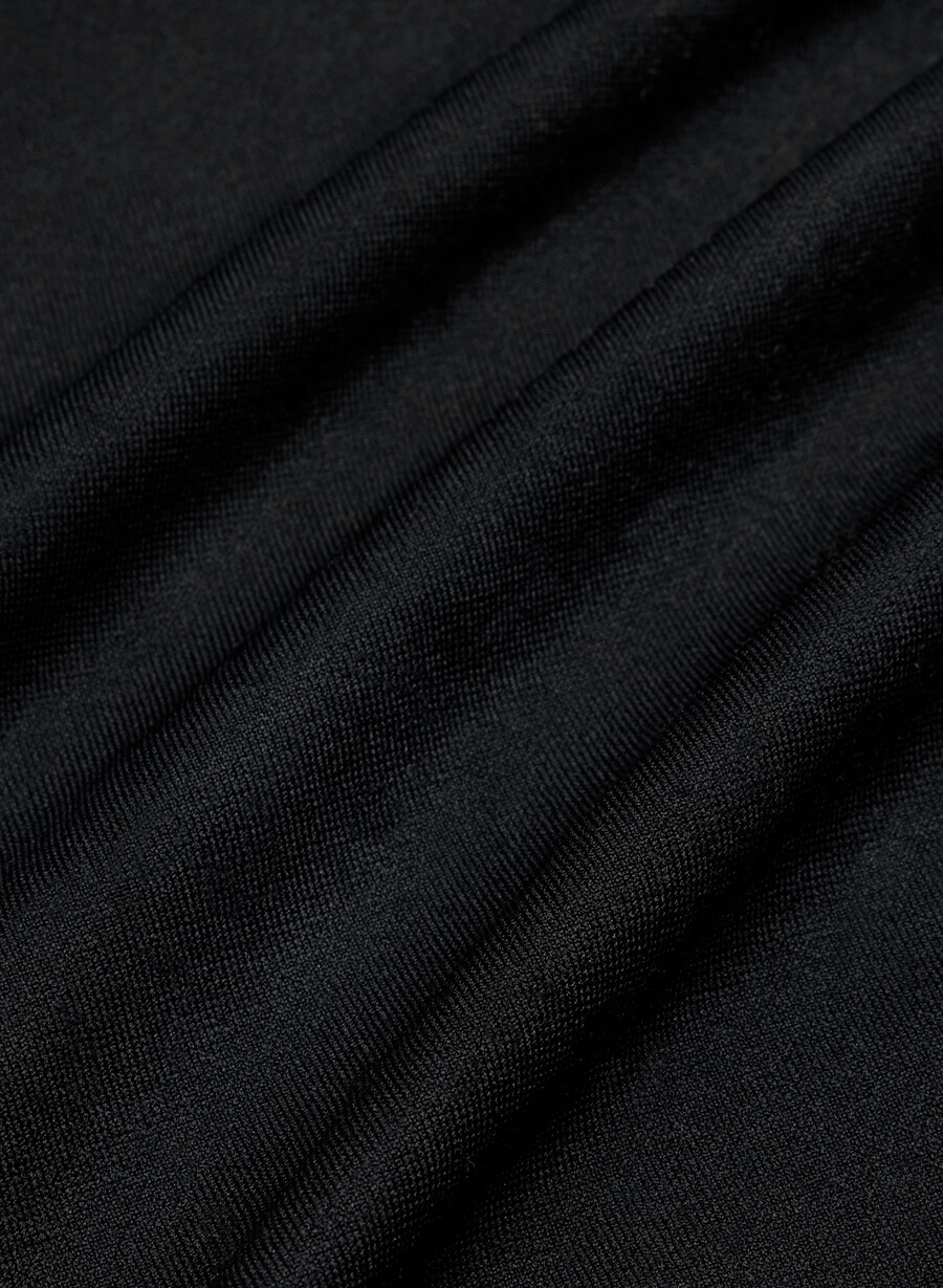 tricou cu mânecă lungă fără cusături model salcie negru