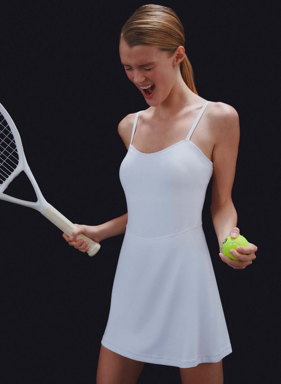 rochie sport butter toss sweetheart alb brillant
