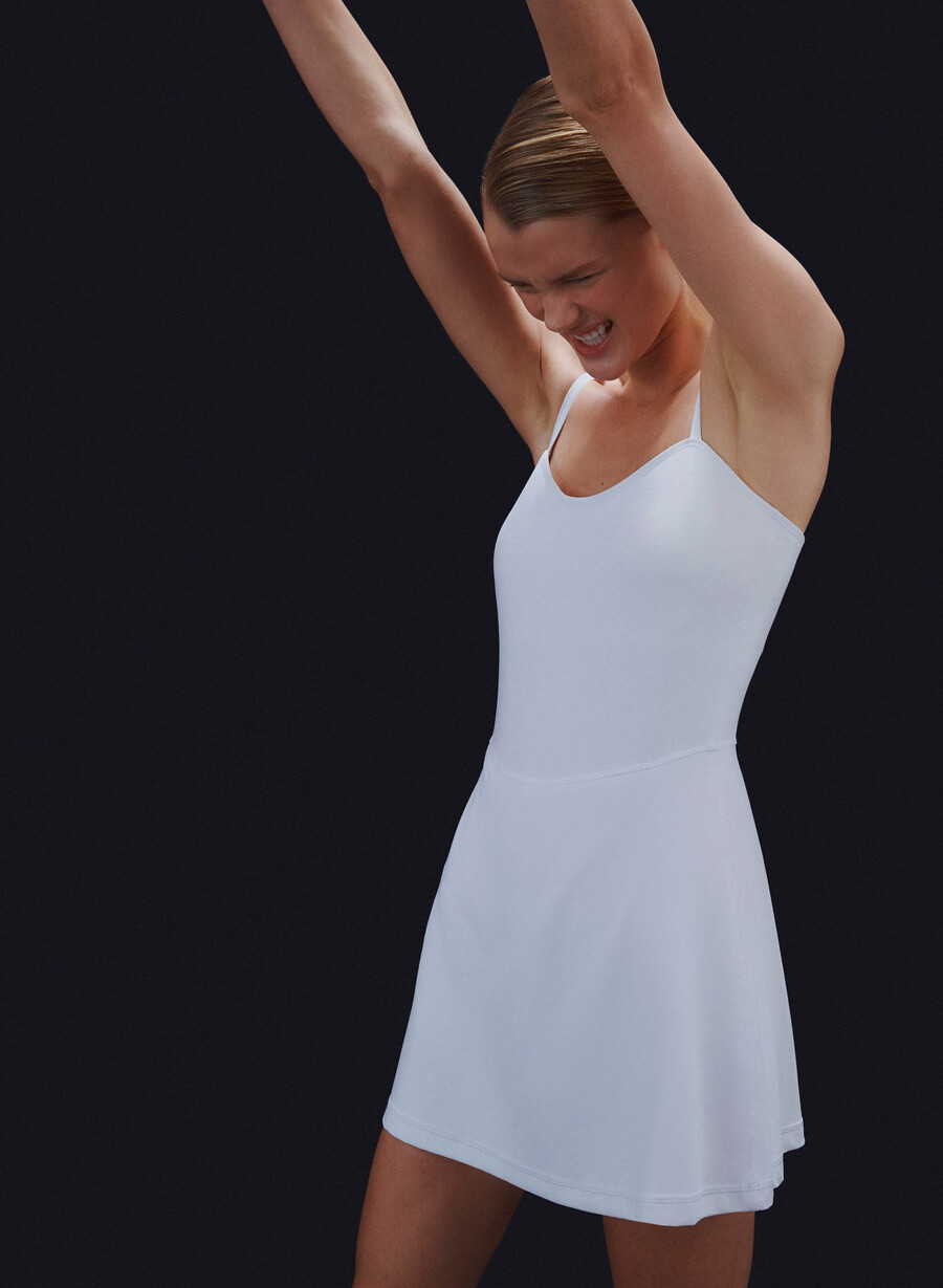rochie sport butter toss sweetheart alb brillant