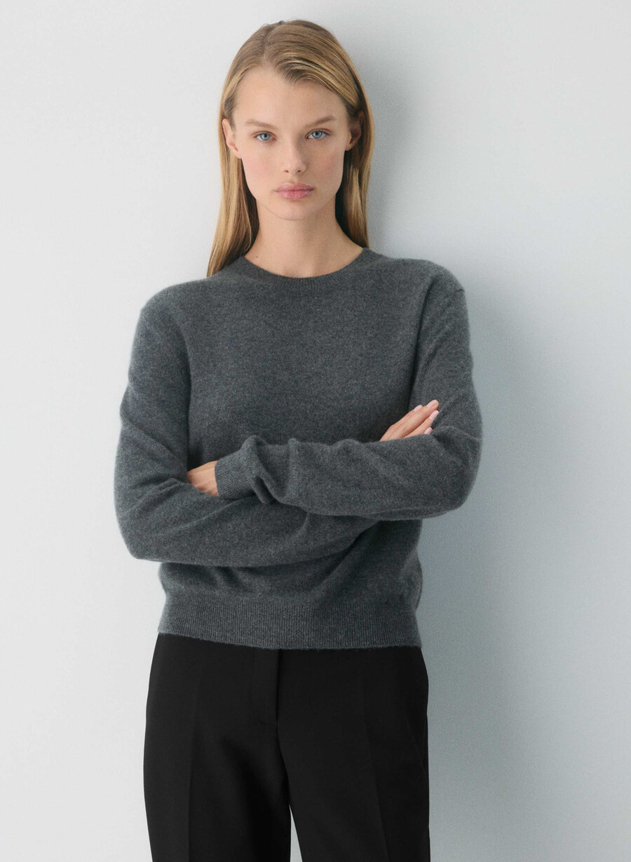 pulover bare cashmere touchstone grĂtar heather charcoal