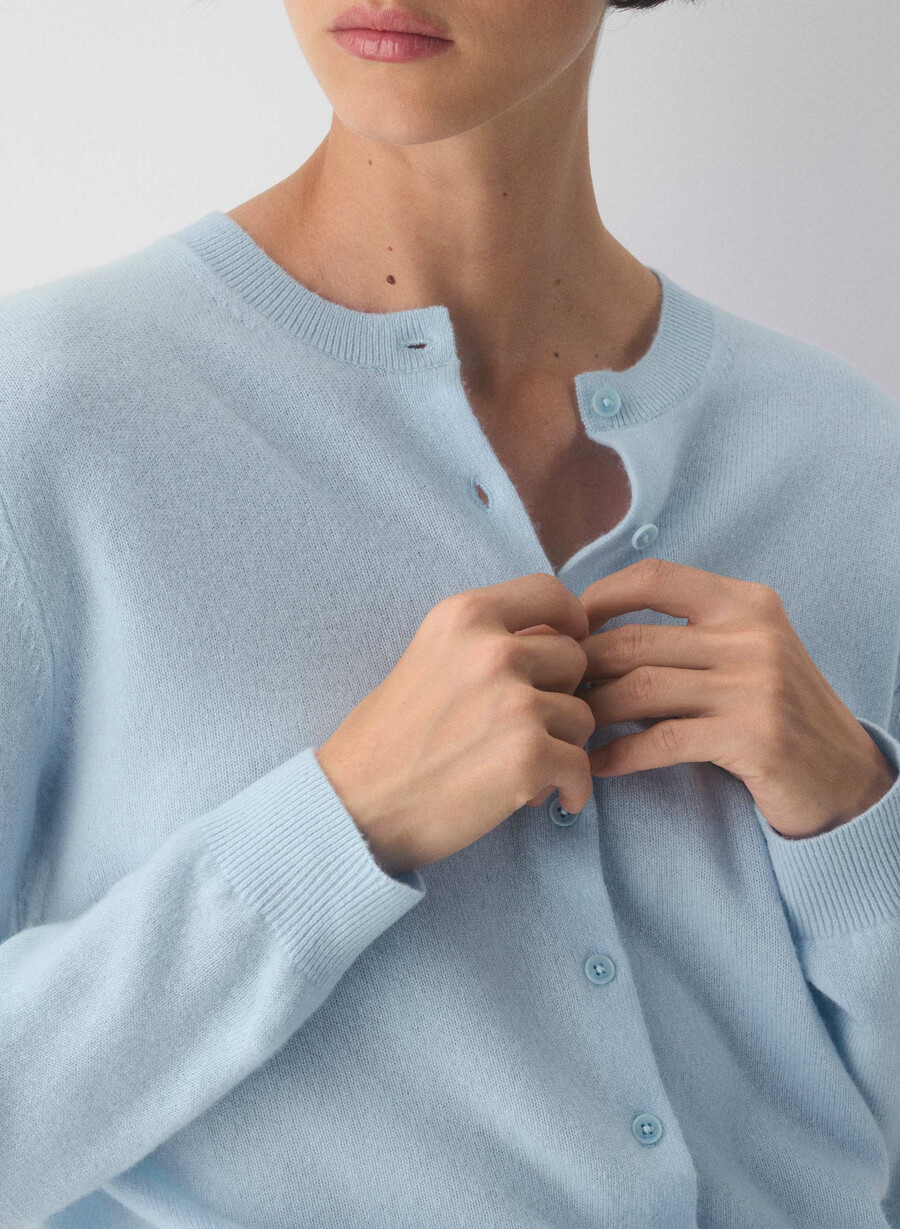 cardigan bare cashmere exemplar villa blue