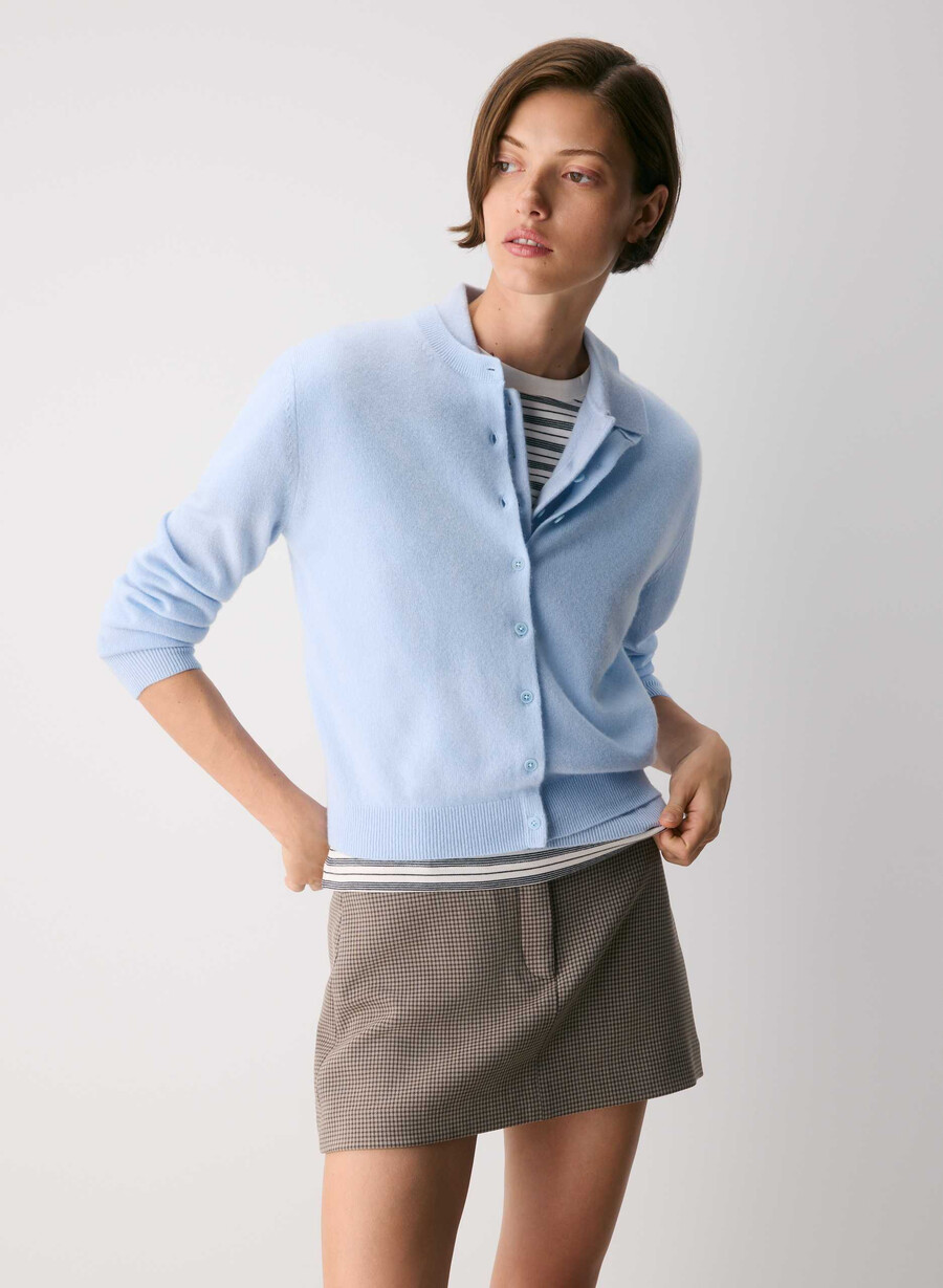 cardigan bare cashmere exemplar villa blue