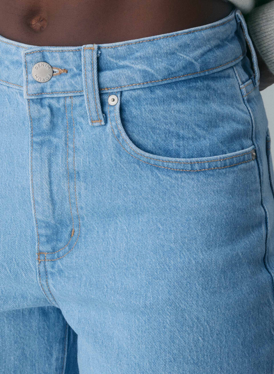 blugi denim forum remy curve-fit cu talie înaltă true super light albastru