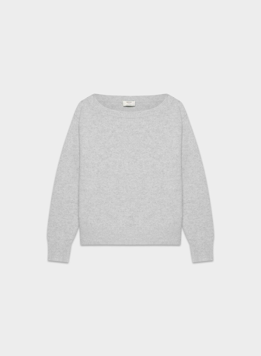 pulover esențial din cașmir nuance heather chrome