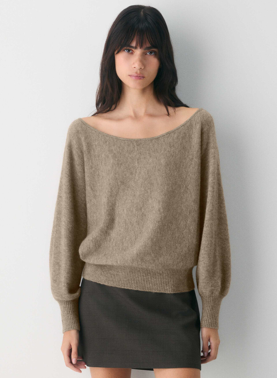 pulover softspoke rhoda heather nomad taupe