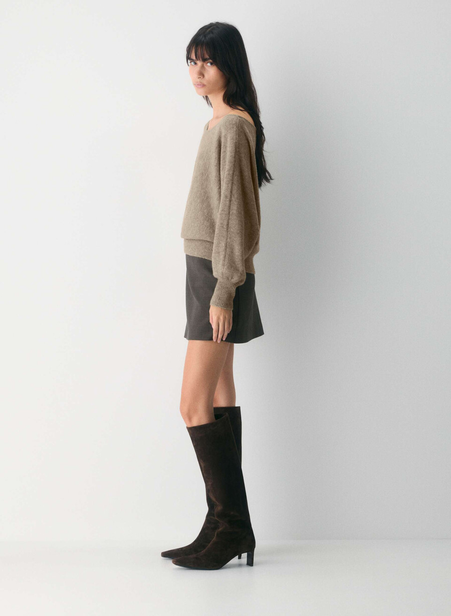 pulover softspoke rhoda heather nomad taupe