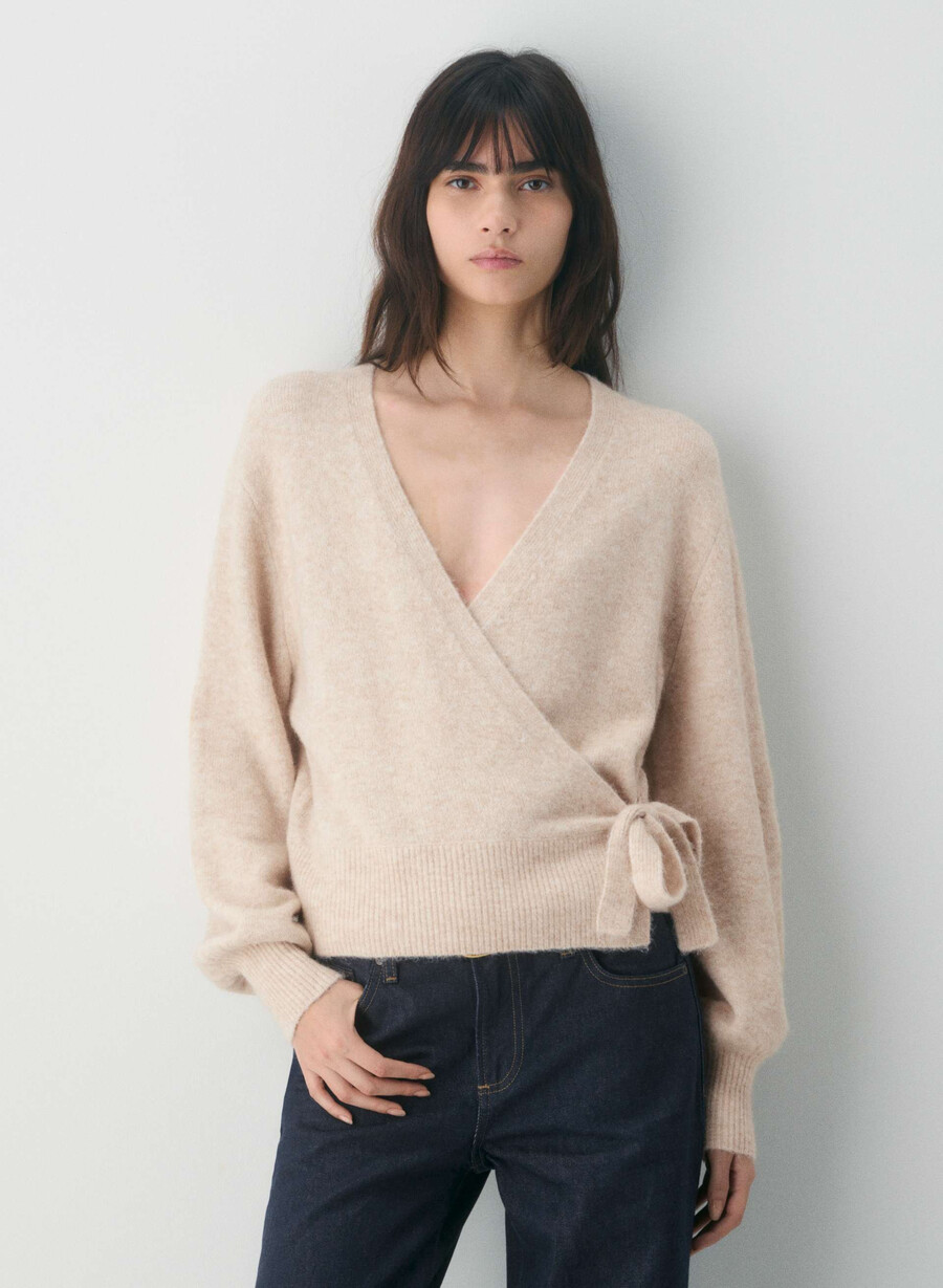 pulover softspoke cassidy culoare heather deschis cu fulgi de ovăz