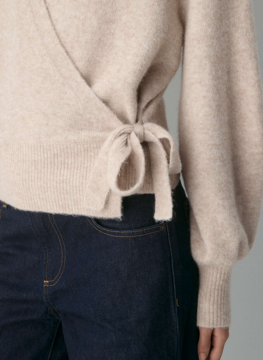 pulover softspoke cassidy culoare heather deschis cu fulgi de ovăz