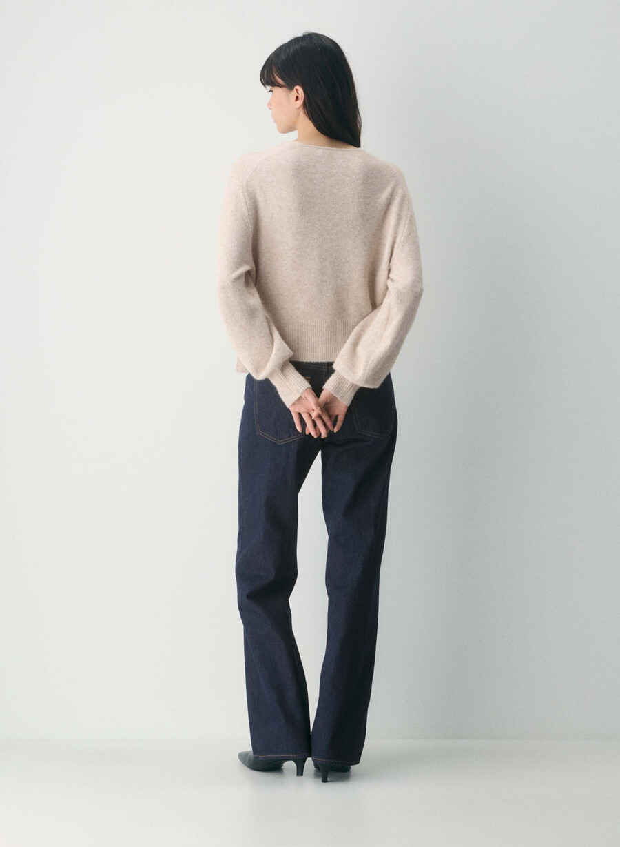 pulover softspoke cassidy culoare heather deschis cu fulgi de ovăz