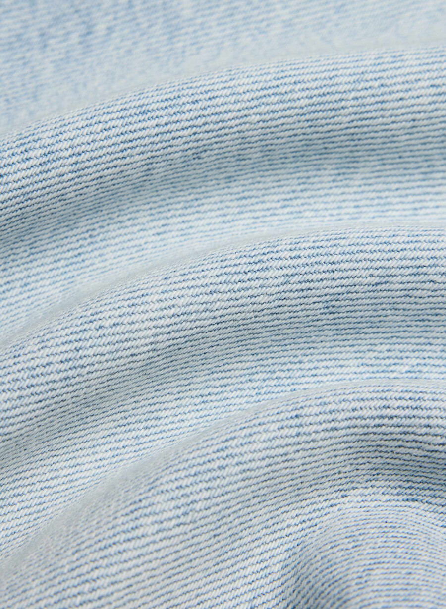 denim forum blugi largi marlo cu talie înaltă anii 90 15 ani culoare albastru-aprins