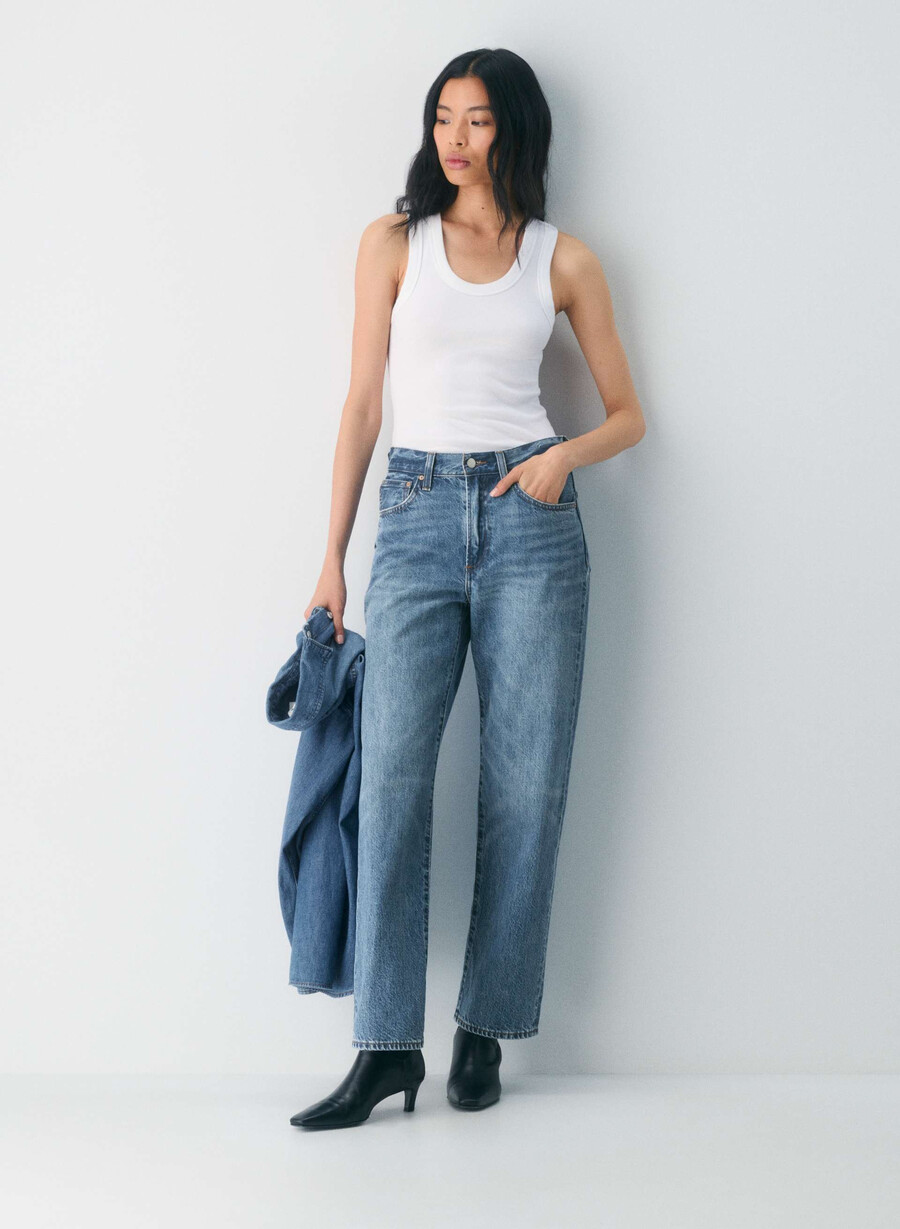 denim forum blugi largi marlo cu talie înaltă din anii 90 5 ani kiss n tell black