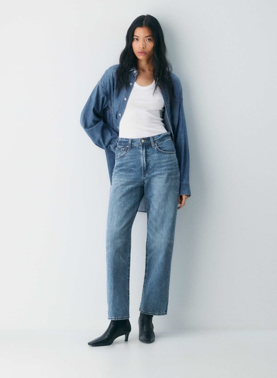 denim forum blugi largi marlo cu talie înaltă din anii 90 5 ani kiss n tell black