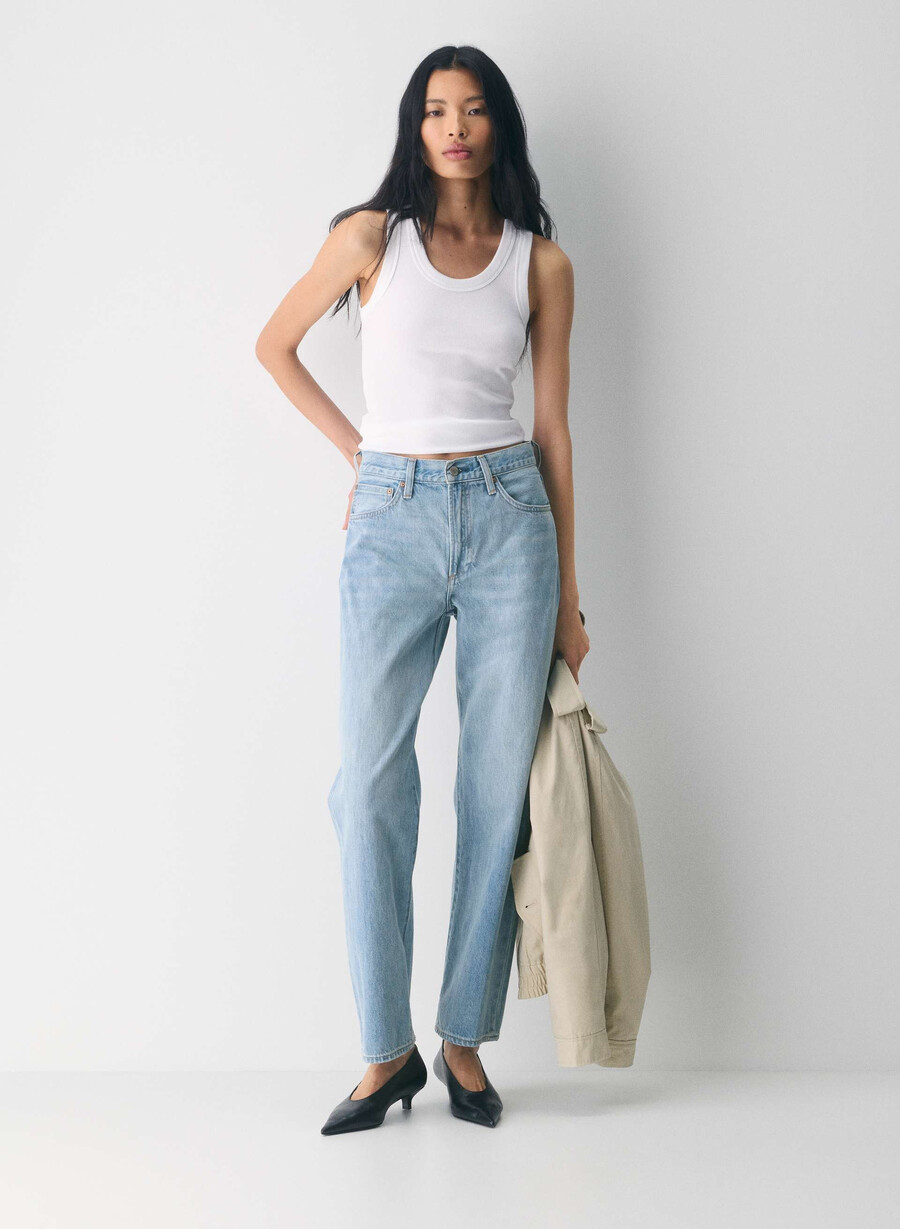 denim forum blugi largi marlo cu talie înaltă anii 90 bleu taboo 7 ani