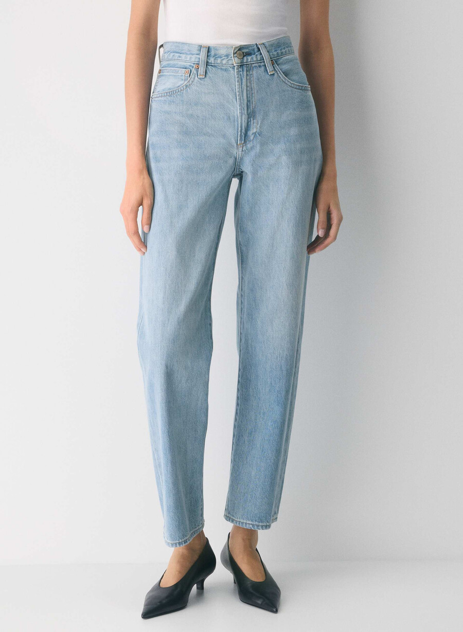 denim forum blugi largi marlo cu talie înaltă anii 90 bleu taboo 7 ani