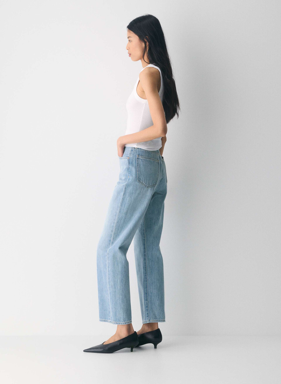 denim forum blugi largi marlo cu talie înaltă anii 90 bleu taboo 7 ani