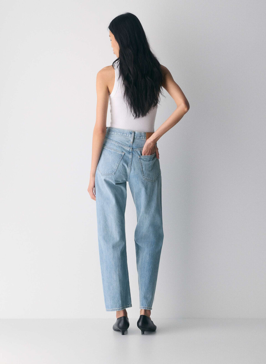 denim forum blugi largi marlo cu talie înaltă anii 90 bleu taboo 7 ani