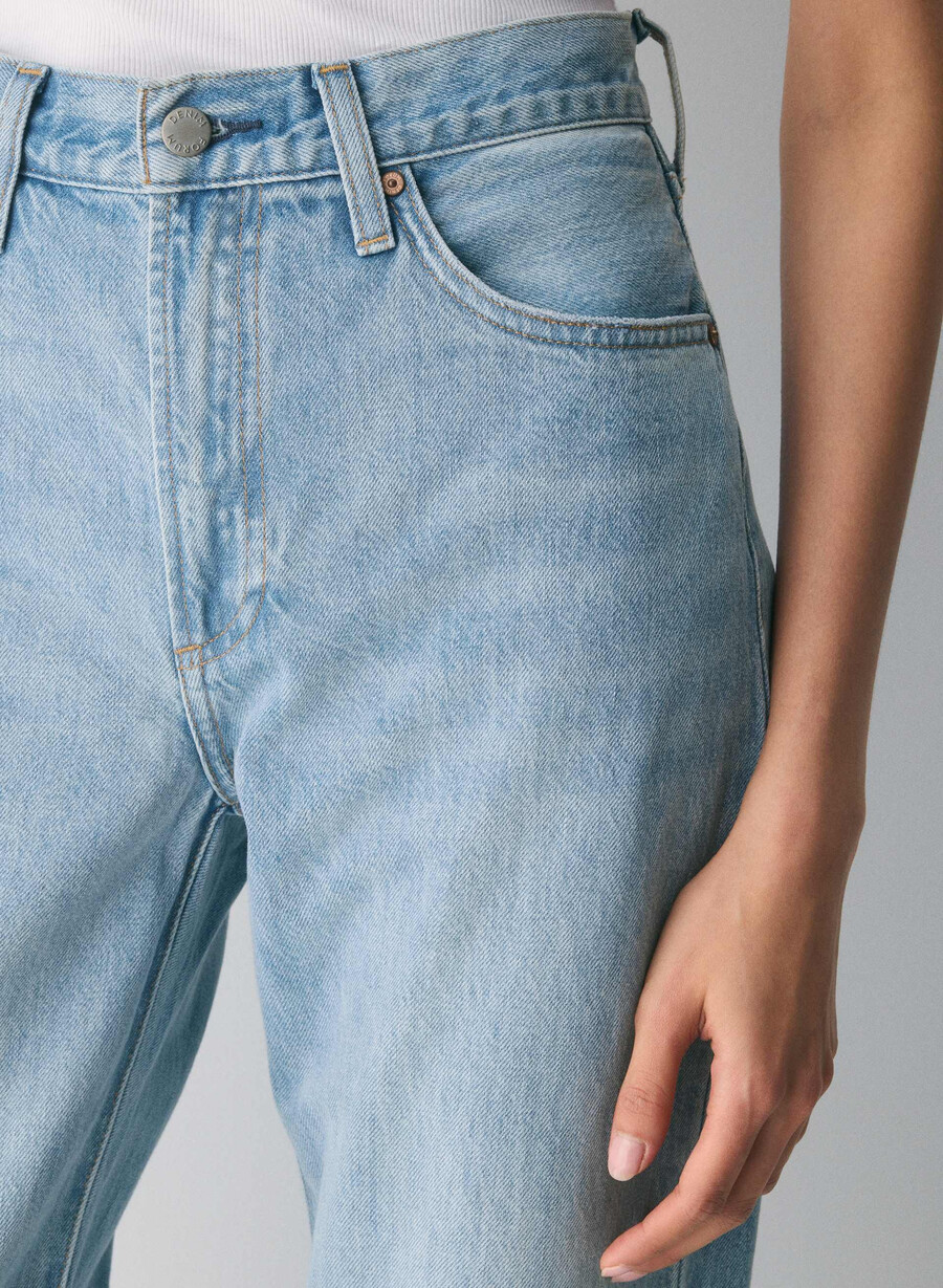 denim forum blugi largi marlo cu talie înaltă anii 90 bleu taboo 7 ani