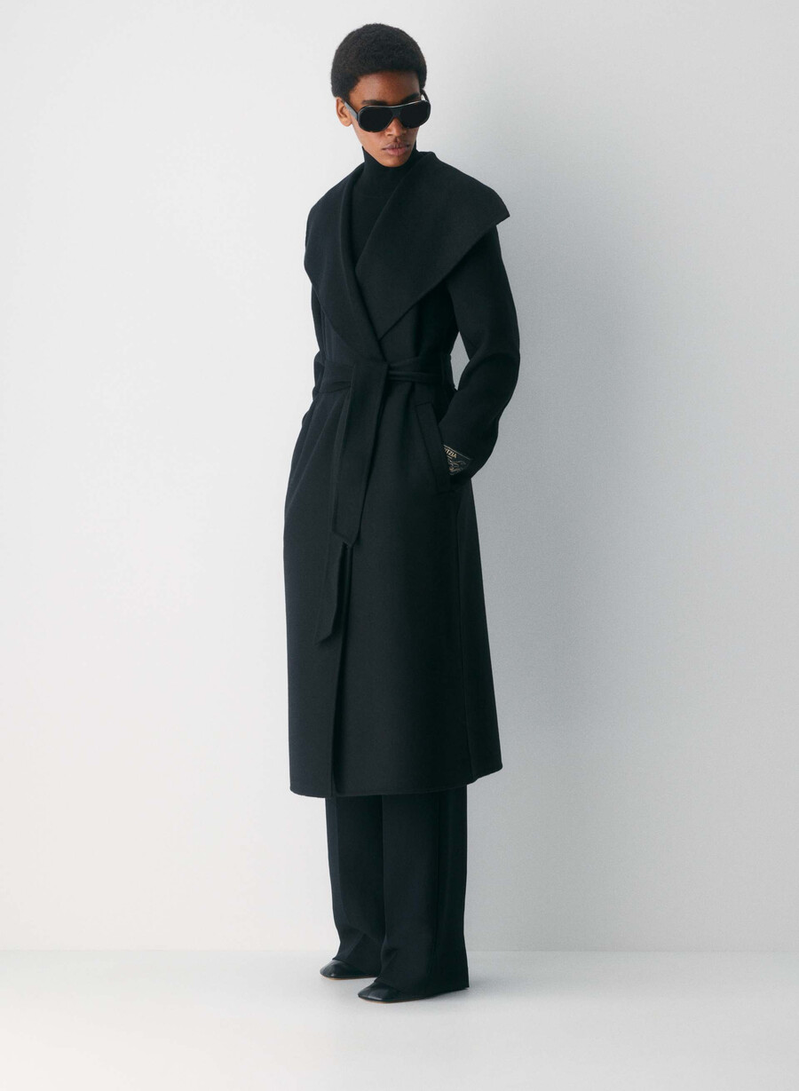 palton portfolio double face - luxe wool cashmere black