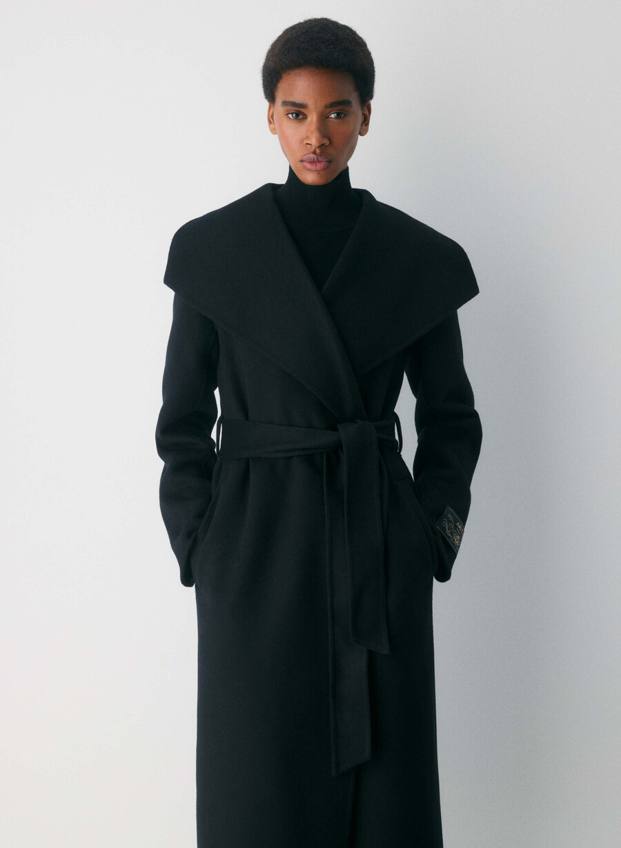 palton portfolio double face - luxe wool cashmere black