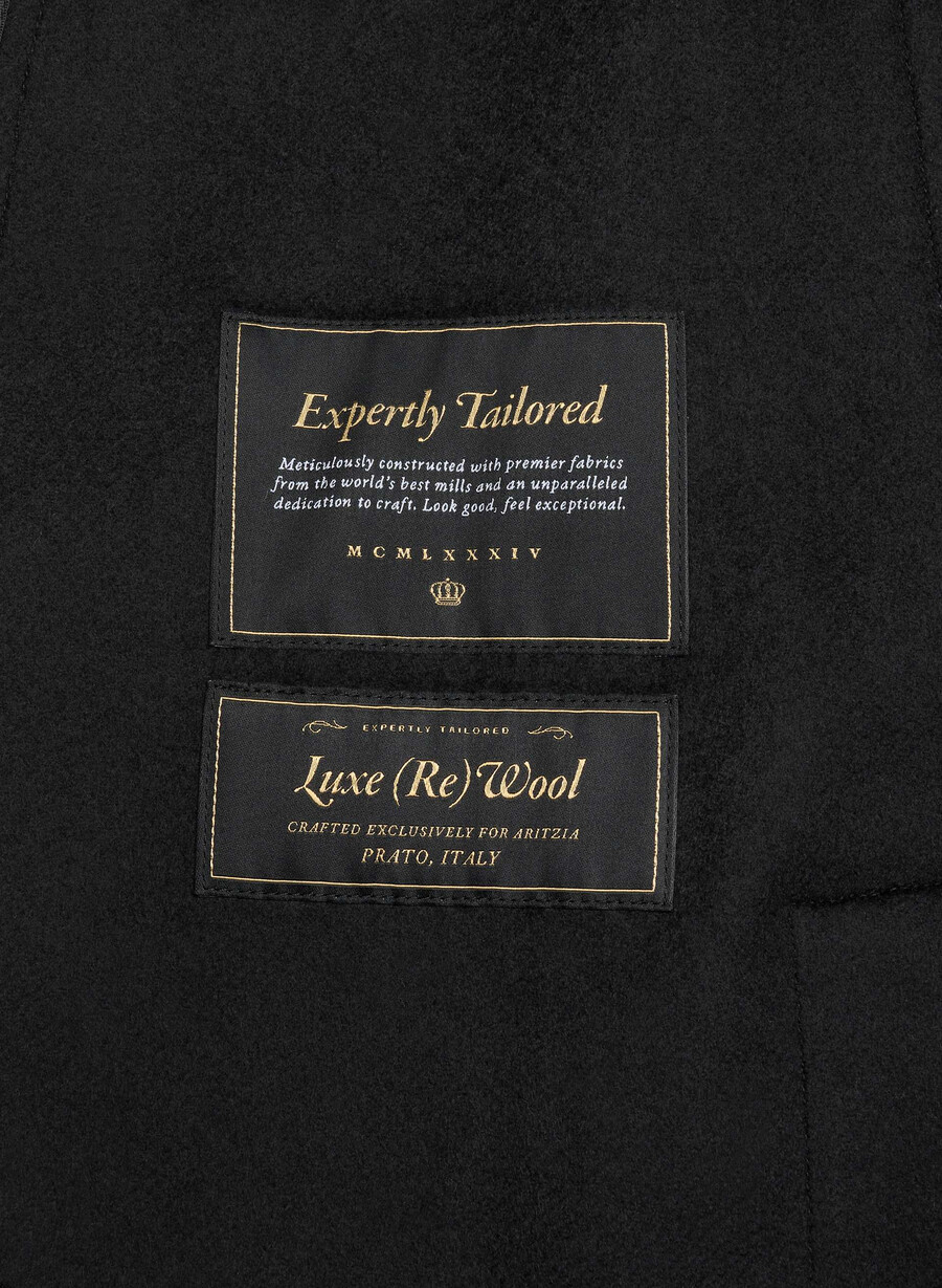palton portfolio double face - luxe wool cashmere black