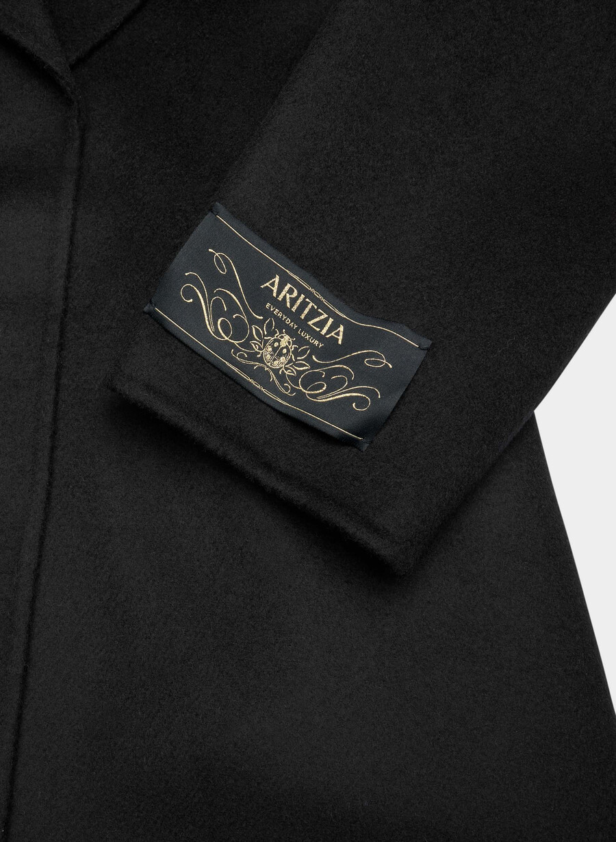 palton portfolio double face - luxe wool cashmere black