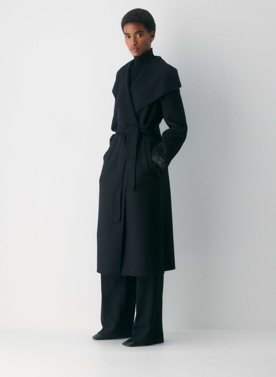 palton portfolio double face - luxe wool cashmere black