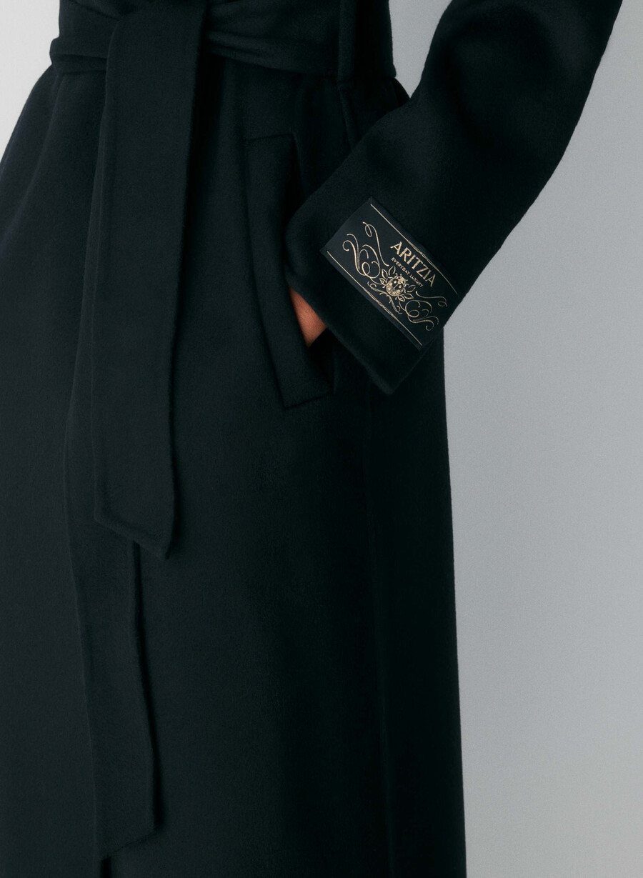 palton portfolio double face - luxe wool cashmere black