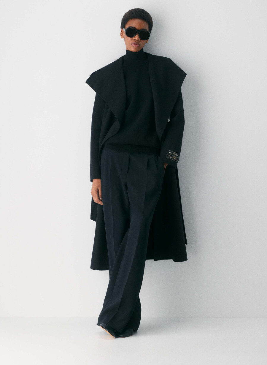 palton portfolio double face - luxe wool cashmere black
