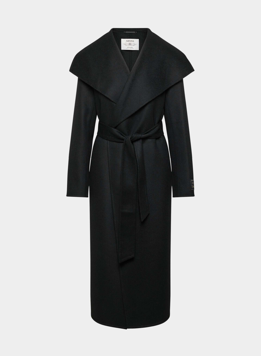 palton portfolio double face - luxe wool cashmere black