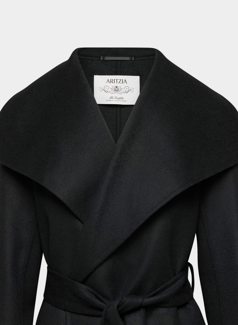 palton portfolio double face - luxe wool cashmere black