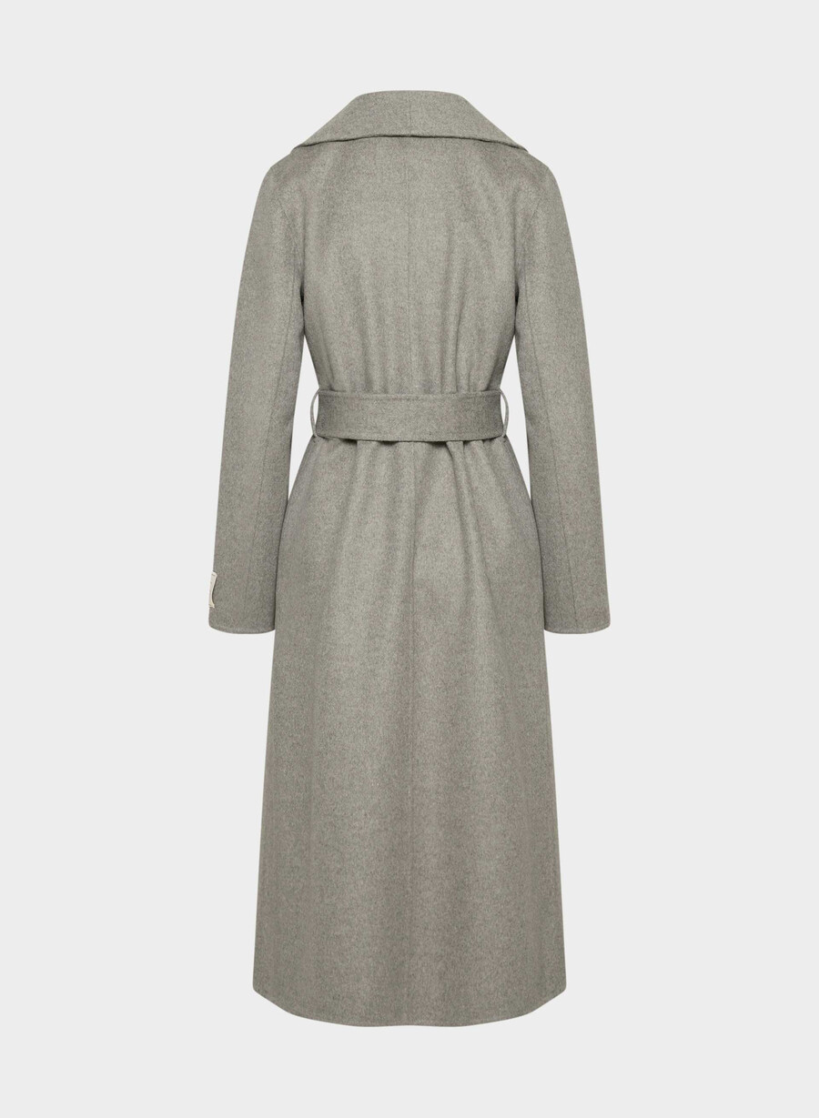 palton portfolio double face - luxe wool cashmere heather dark taupe