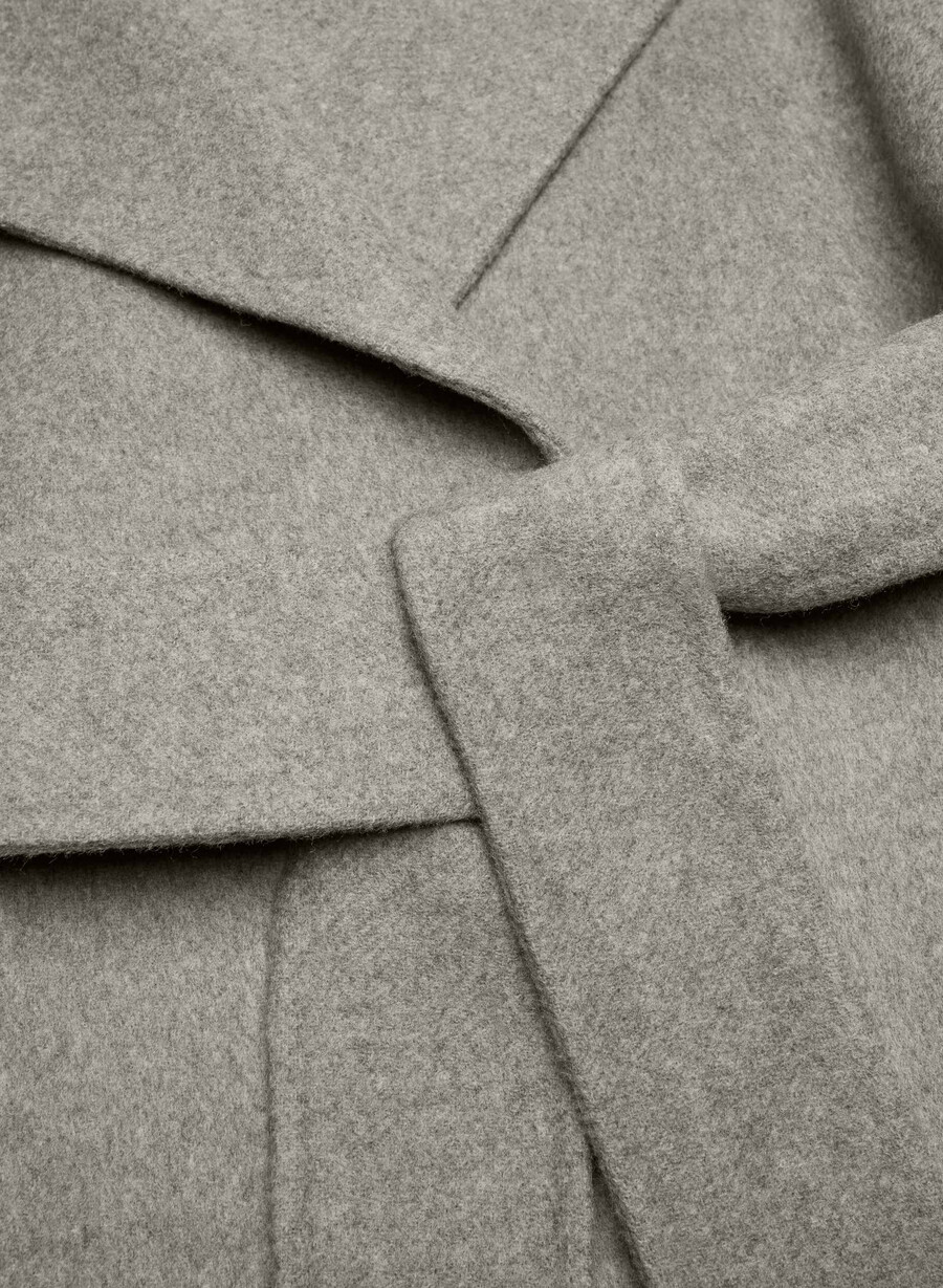 palton portfolio double face - luxe wool cashmere heather dark taupe